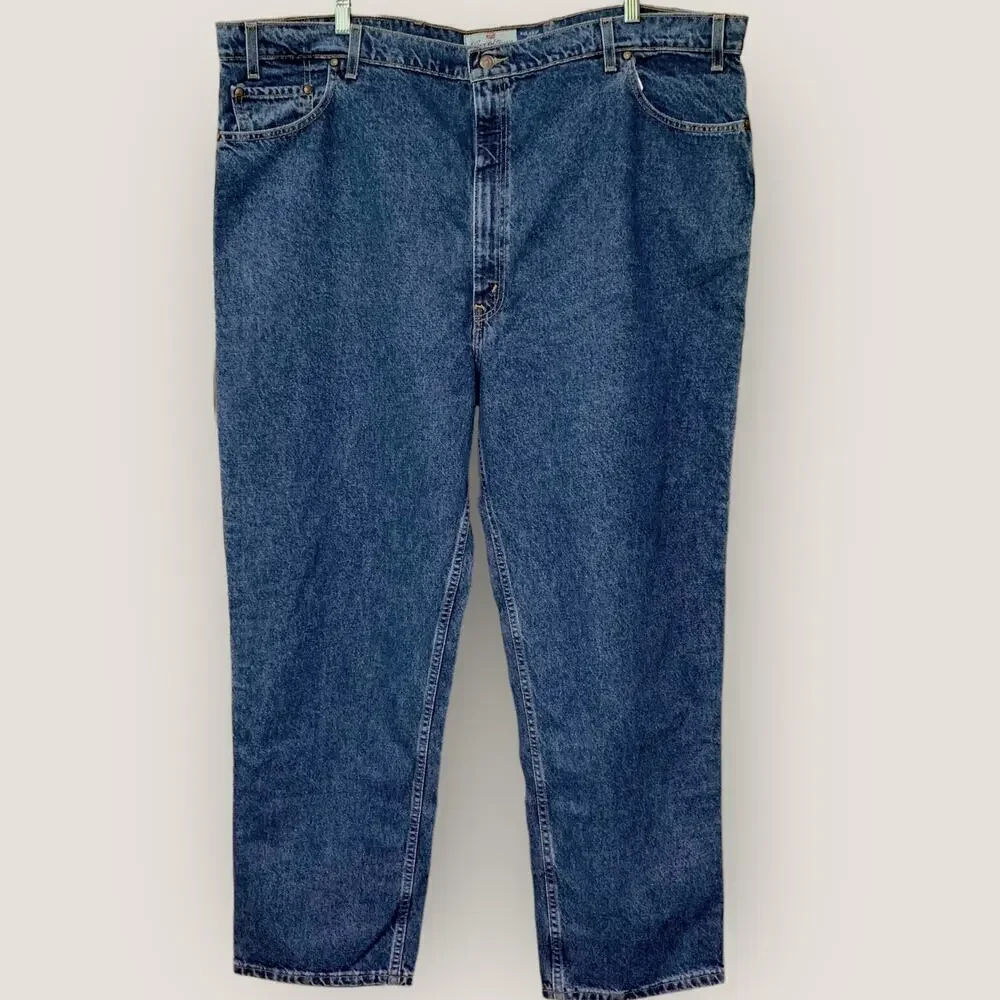 Levi's 540 Vintage 90s Relaxed Fit Tapered Denim Blue Jeans Men Size 50X32 New